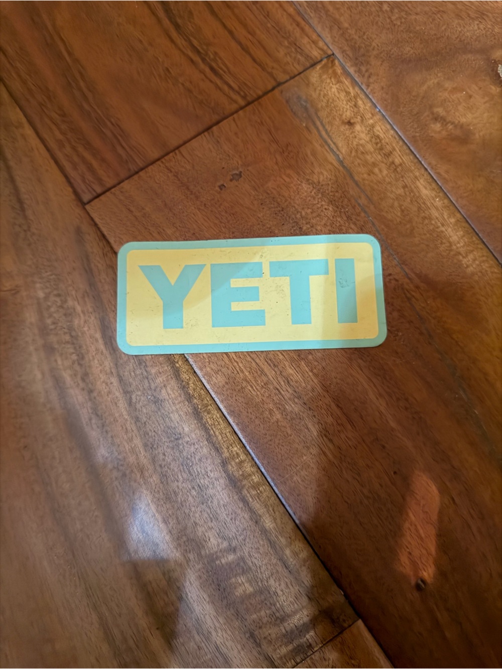 Pastel blue and yellow yeti sticker